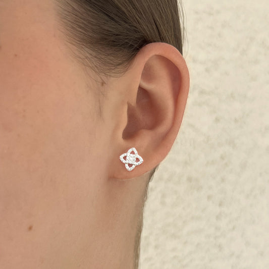 aretes luck (plata de ley 925)