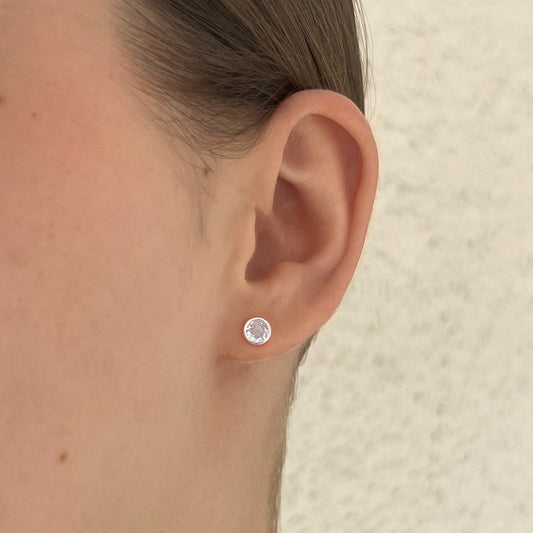 aretes soleste (plata de ley 925)