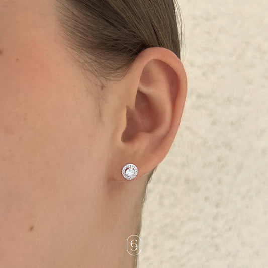 aretes sol mini (plata de ley 925)