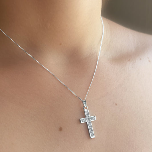 collar cruz (plata de ley 925)