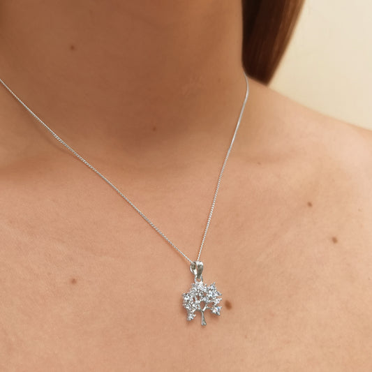 collar árbol (plata de ley 925)