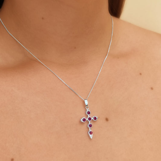 collar cruz (plata de ley 925)