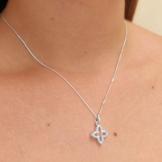 collar trébol (plata de ley 925)