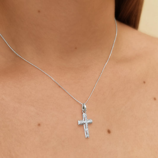 collar cruz (plata de ley 925)