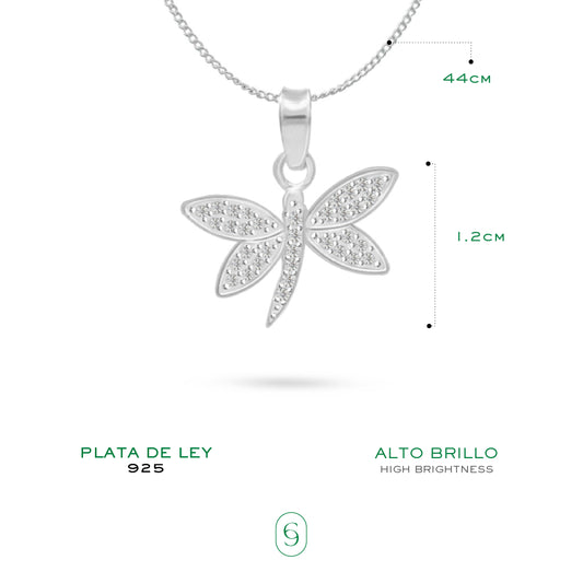collar libelula (plata de ley 925)