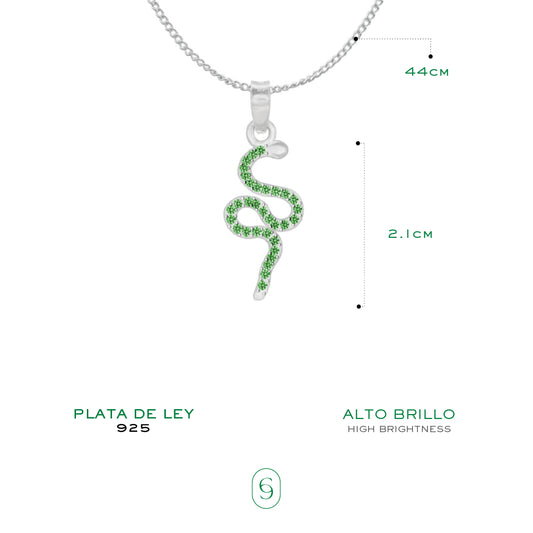collar serpiente (plata de ley 925)