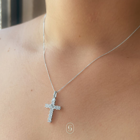 collar cruz (plata de ley 925)