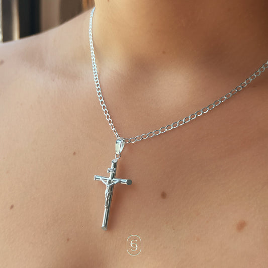 collar cristo (plata de ley 925)