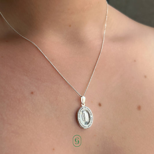 collar virgen de guadalupe (plata de ley 925)