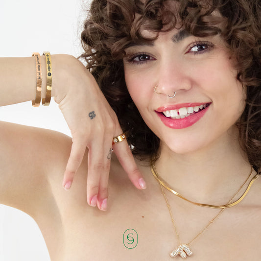 Kit 2 cuff bracelets (8mm)