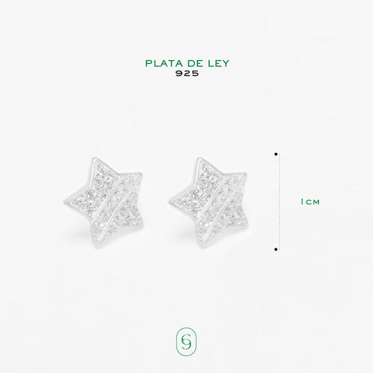 aretes luz (plata de ley 925)