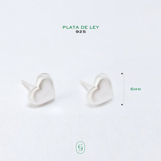 aretes love (plata de ley 925)