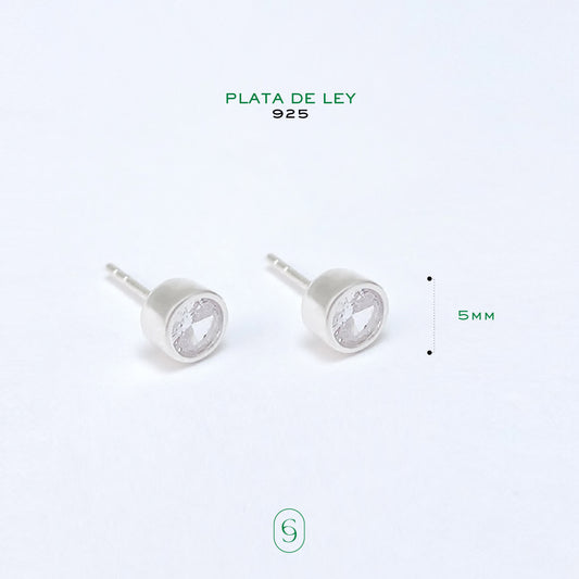 aretes soleste (plata de ley 925)