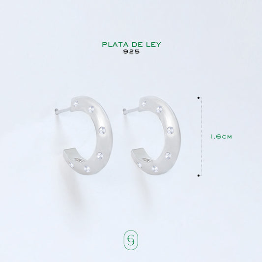 aretes serena (plata de ley 925)