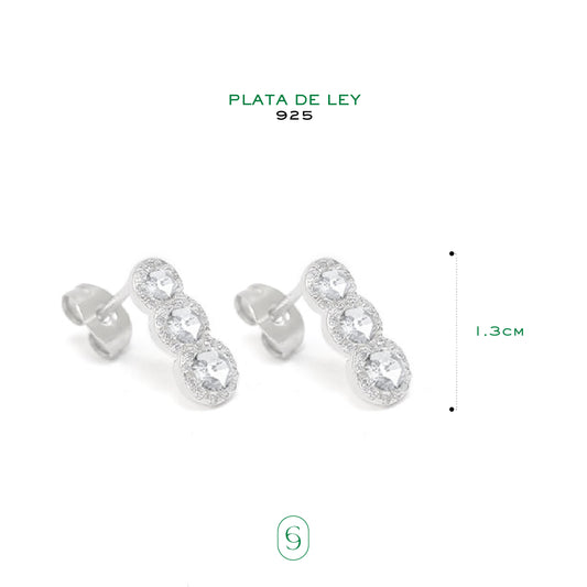 aretes brisa (plata de ley 925)