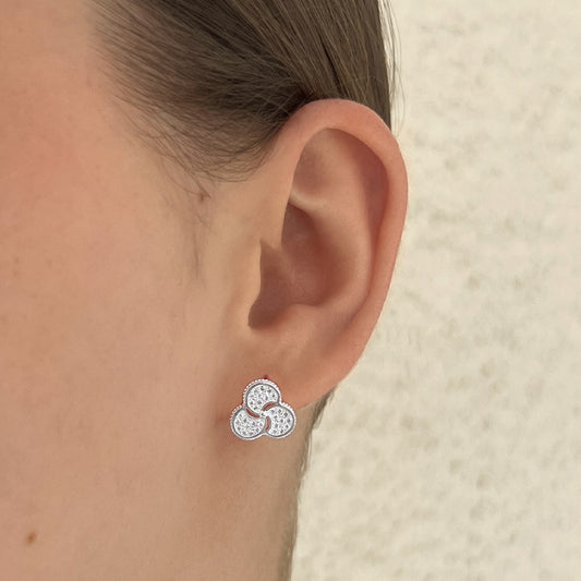 aretes rehilete (plata de ley 925)