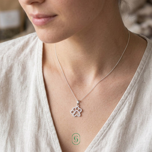 collar huellita (plata de ley 925)