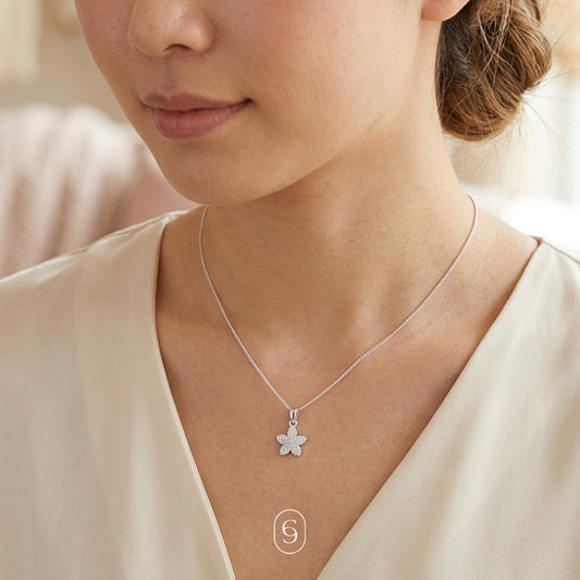 collar flor (plata de ley 925)