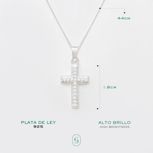 collar cruz (plata de ley 925)