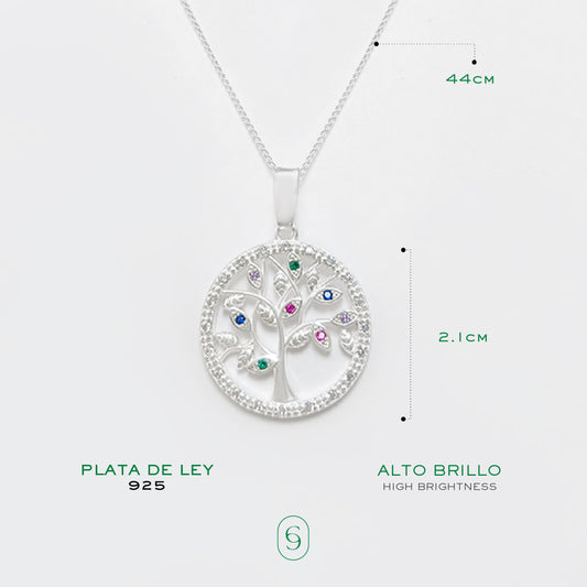 collar arbol de la vida (plata de ley 925)