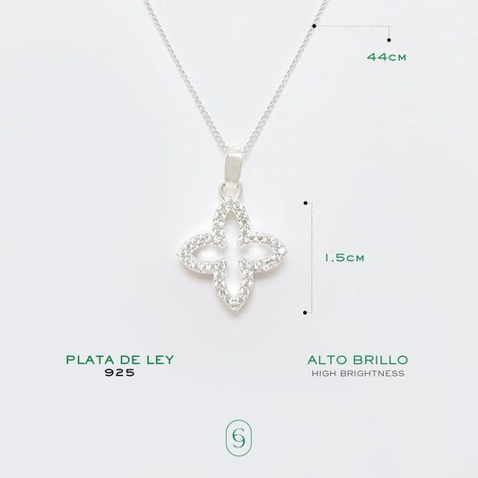 collar trébol (plata de ley 925)