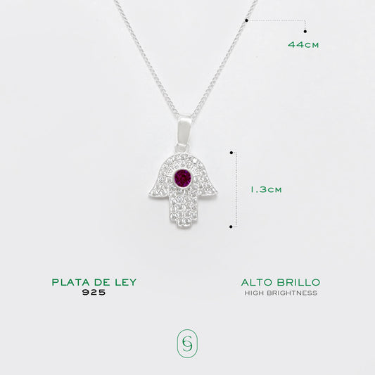 collar hamsa (plata de ley 925)
