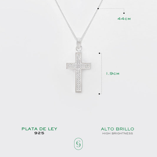 collar cruz (plata de ley 925)