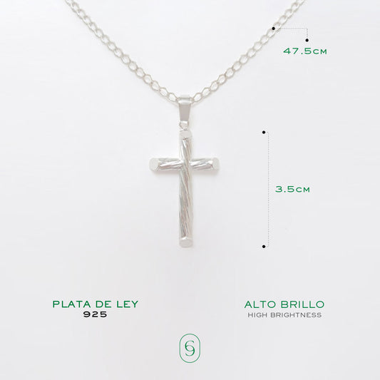 collar cruz (plata de ley 925)