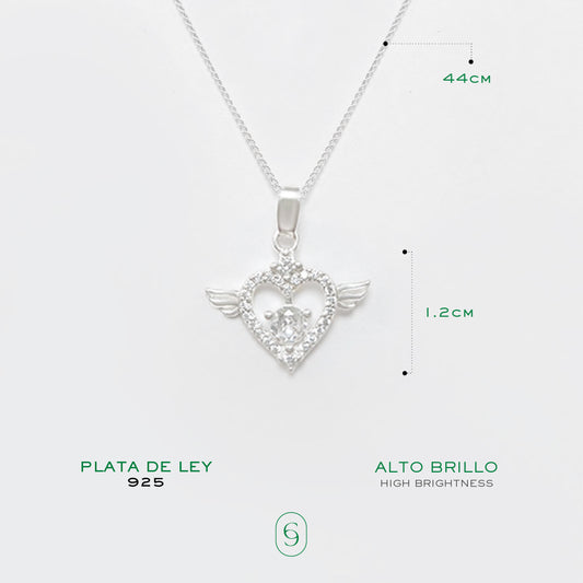 collar vuela (plata de ley 925)