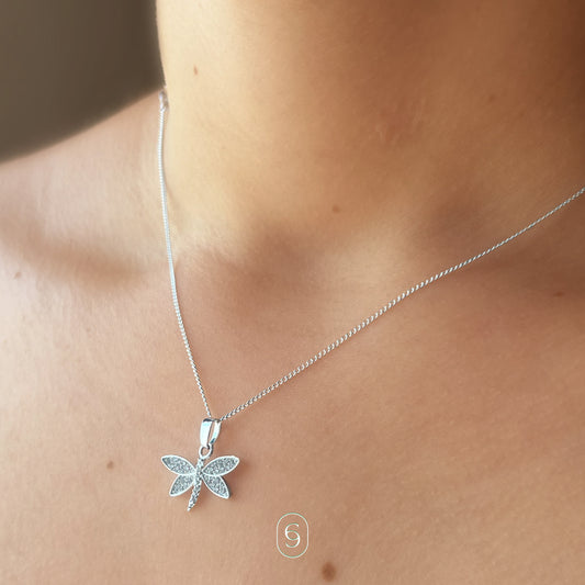 collar libelula (plata de ley 925)