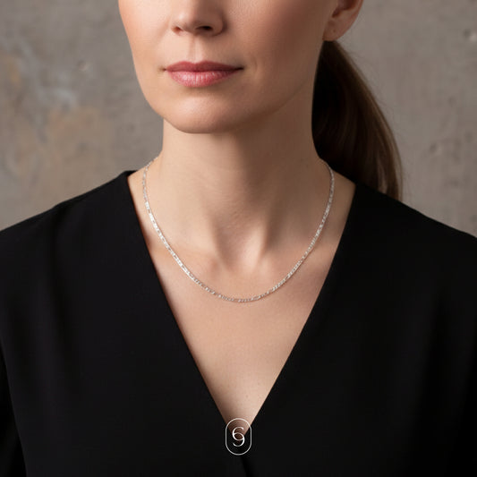 cadena figaro (plata de ley 925)