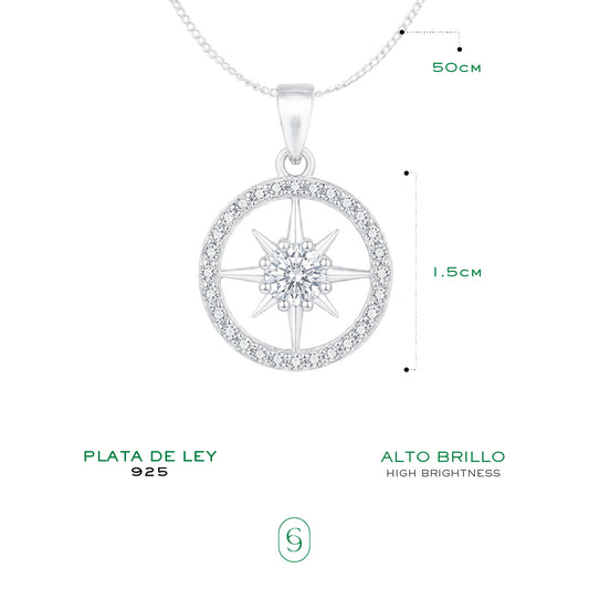 collar estrella del norte (plata de ley 925)