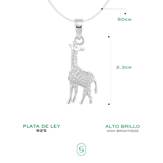 collar jirafa (plata de ley 925)