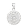 dije medalla virgen de guadalupe (plata de ley 925)