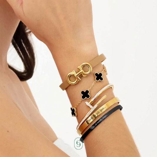 Kit 2 cuff bracelets (4mm)