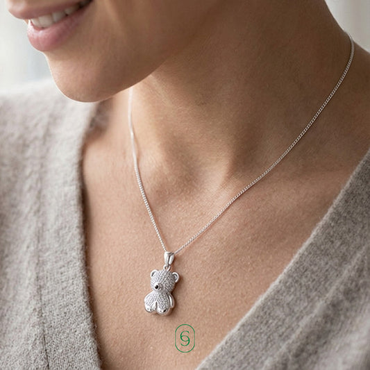 collar osito (plata de ley 925)