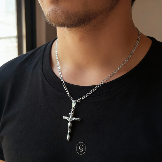 collar cristo (plata de ley 925)