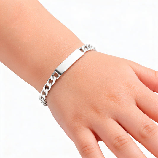 pulsera barbada infantil (plata de ley 925)